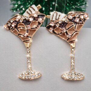 BaubleBar S’mores Martini Post-Back Earrings Gold-Tone Holiday